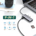 Хаб для Macbook Pro Air M1 M2 9-в-1 Ugreen 4k 60hz Type-C USB 3.0 HDMI VGA 100W