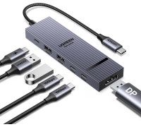  Хаб Type-C DisplayPort 6-в-1 4k 60hz PD 100W USB 3.2 10 Гбит/с Ugreen (UG-75244)