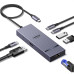 USB-хаб Type-C DisplayPort 7-в-1 4k 60hz RJ45 PD100W USB 3.2 10 Гбіт/с Ugreen (75774)
