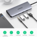 Ugreen USB-C Хаб 10-в-1 Ethernet Rj45 HDMI 4k VGA PD 100W USB 3.0 (UG-80133)
