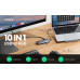 Ugreen USB-C Хаб 10-в-1 Ethernet Rj45 HDMI 4k VGA PD 100W USB 3.0 (UG-80133)