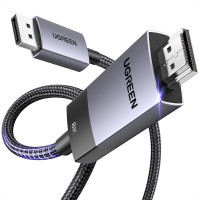  Кабель DisplayPort 1.4 HDMI 2.1 Ugreen 8K-60hz 4K-144hz 2K-240hz 1080P-240hz DP