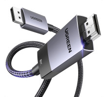  Кабель DisplayPort 1.4 HDMI 2.1 Ugreen 8K-60hz 4K-144hz 2K-240hz 1080-240hz DP HDR