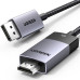  Кабель DisplayPort 1.4 HDMI 2.1 Ugreen 8K-60hz 4K-144hz 2K-240hz 1080-240hz DP HDR