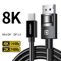 Кабель mini DP Displayport 1.4 Thunderbolt 2 HDR Ugreen 8K 60Hz 4K 144Hz 2K 240Hz двонаправлений (UG-80663)