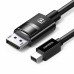Кабель mini DP Displayport 1.4 Thunderbolt 2 HDR Ugreen 8K 60Hz 4K 144Hz 2K 240Hz двунаправленный (UG-80663)