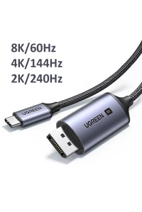 Кабель Type-C DisplayPort 1.4 8k-60hz 4k-144hz 2k-240hz HDR USB-C DP UGREEN Thunderbolt 4