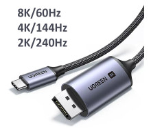  Кабель Type-C DisplayPort 1.4 8k-60hz 4k-144hz 2k-240hz HDR 3D USB-C DP UGREEN Thunderbolt 4