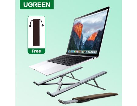 Алюминиевая складная подставка для ноутбука UGREEN с чехлом space gray (UG-90312)