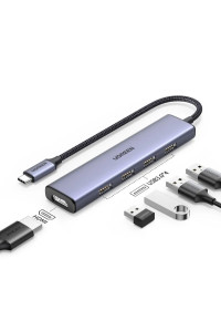 Хаб Type-C 5-в-1 Ugreen Type-C HDMI 4K USB 3.0 для MacBook Pro Air Huawei Lenovo Dell