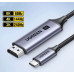  Кабель Type-C HDMI 2.1 8k 60hz 4k 144hz 2k 240hz Ugreen HDR10 Thunderbolt 4 (UG-CM565)
