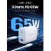 Мережевий зарядний пристрій UGREEN 65W PD3.0 QC4.0 USB-A Type-C (UG-90496)