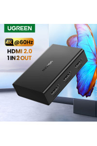 Розгалужувач HDMI на 2 монітори Ugreen Splitter 1 в 2 виходи 4k 60hz HDR (UG-90513)