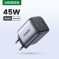 Зарядний пристрій UGREEN GaN Nexode 45W 2 Type-C PD QC (UG-90573)