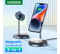 Бездротова зарядка для iPhone 16 15 14 13 12 та AirPods MagFlow 2-в-1 UGREEN Qi1 (UG-90668)