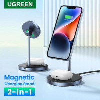 Бездротова зарядка для iPhone 16 15 14 13 12 та AirPods MagFlow 2-в-1 UGREEN Qi1 (UG-90668)