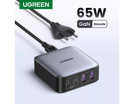 Зарядний пристрій Ugreen GAN 65W Nexode PD QC4 (UG-90747)