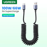 Кабель USB Type-C витой UGREEN 100W 66W 6A для быстрой зарядки (UG-90790)