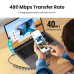 Кабель USB Type-C витой UGREEN 100W 66W 6A для быстрой зарядки (UG-90790)