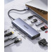 USB Хаб Type-C Displayport DP Thunderbolt 3/4 HDMI 4k 60hz VGA USB 3.0 10-в-1 Ugreen (UG-90887)
