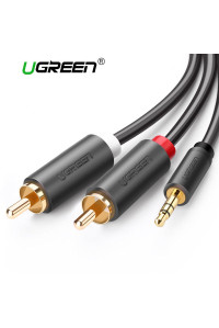 Кабель 3.5 мм 2 RCA AUX 24к Ugreen (UG-AV102)