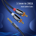 Кабель 2 RCA 3.5 mini-jack Hi-Fi Ugreen (UG-AV116)