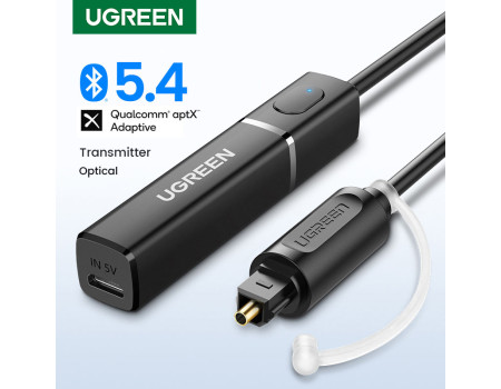 Bluetooth 5.4 передавач SPDIF Toslink Hi-Fi aptX HD aptX Adaptive Ugreen (UG-CM150)