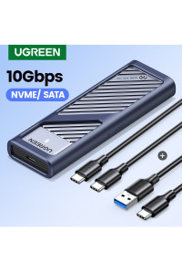 Внешний бокс M2 NVME SATA SSD USB-C USB 3.2 10 Гбит/с Thunderbolt 3/4/5 Ugreen (UG-CM559)
