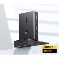 Переключатель на 2 компьютера 1 монитор HDMI USB Switch 4K 60Hz UGREEN (UG-15166A)