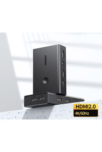 Перемикач на 2 комп'ютери 1 монітор HDMI USB Switch 4K 60Hz UGREEN (UG-15166A)