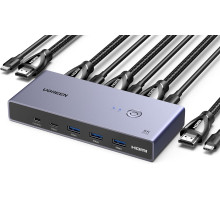 Перемикач HDMI 2.1 для 2 Комп'ютерів Switch USB 3.0 8k 60hz 4k 120hz Ugreen (UG-25961)