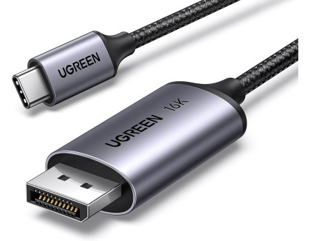 Кабель USB-C DisplayPort 2.1 Thunderbolt 4 DP 16k 30hz 8k 120hz 4k 240hz Ugreen (CM707)