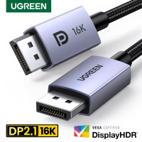 Кабель Displayport 2.1 DP HDR Ugreen 16k 30hz 10k 60hz 8k 120hz 4k 240hz 4k 144hz (UG-DP118)