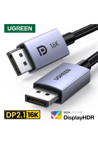 Кабель Displayport 2.1 DP HDR Ugreen 16k 30hz 10k 60hz 8k 120hz 4k 240hz 4k 144hz (UG-DP118)