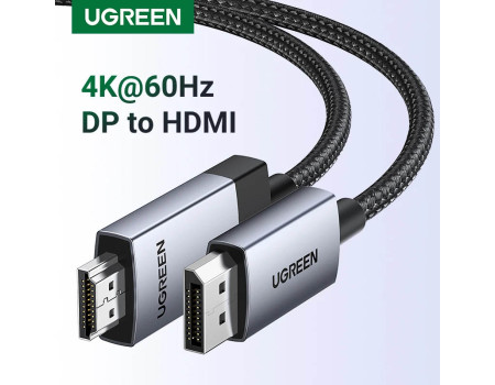 Кабель DisplayPort to HDMI 4k 60hz 1080P 120hz перетворювач конвертор DP Ugreen (UG-DP119)