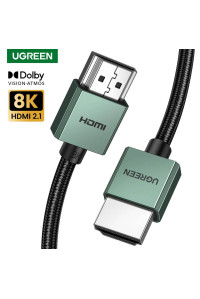 Кабель HDMI 2.1 8k 60hz 4k 120hz 2k 144hz 165hz Ugreen для ПК TV PS5/PS4 Xbox X/S тонкий (UG-HD155)