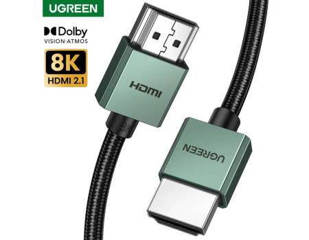 Кабель HDMI 2.1 8k 60hz 4k 120hz 2k 144hz 165hz Ugreen для ПК TV PS5/PS4 Xbox X/S тонкий (UG-HD155)