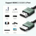 Кабель HDMI 2.1 8k 60hz 4k 120hz 2k 144hz 165hz Ugreen для ПК TV PS5/PS4 Xbox X/S тонкий (UG-HD155)