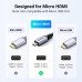 Кабель Micro HDMI - HDMI 2.1 8k 60hz 4k 240hz 4k 144hz 2k 240hz 3D Ugreen (UG-HD164)
