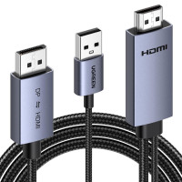 Кабель HDMI DisplayPort DP 4k 60hz 2k 120hz Ugreen двонаправлений (UG-HD187)