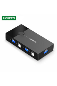 KVM VGA USB Switch переключатель на 2 компьютера Ugreen 