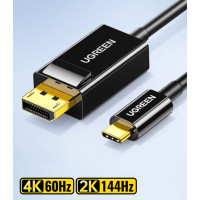 Кабель USB-C DisplayPort 1.2 4k 60hz 2k 144hz 1080P 240hz DP Ugreen Thunderbolt 3/4 1.5 м (UG-50994)
