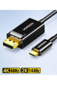 Кабель Type-C DisplayPort 1.2 4k 60hz 2k 144hz 1080P 240hz DP Ugreen Thunderbolt 3/4 1.5 м (UG-50994)
