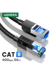 Кабель Cat 8 RJ45 40 Гбит/с 2000 МГц Ethernet патч-корд Ugreen (UG-NW153)