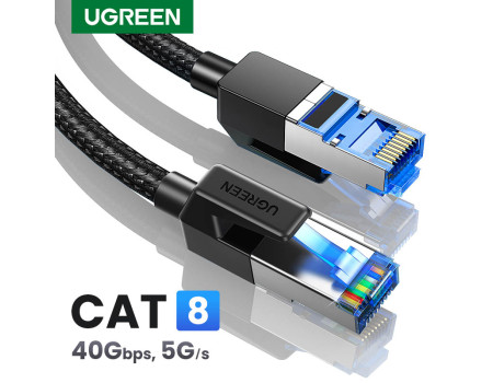 Кабель Cat 8 RJ45 40 Гбіт/с 2000 МГц Ethernet патч-корд Ugreen (UG-NW153)