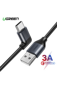 Кабель Type-C для швидкого заряджання Ugreen 90° 3А 1 м (UG-US274)