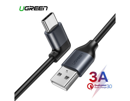 Кабель Type-C для быстрой зарядки Ugreen 90° 3А 1 м (UG-US274)