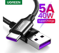Кабель Type-C 5A 40W USB-A Super Charge Ugreen Black (UG-US279)