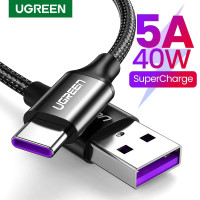 Кабель Type-C 5A 40W USB-A Super Charge Ugreen Black (U-US279)
