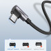 Кабель Type-C кутовий Ugreen 90° 3A для швидкого заряджання Quick Charge (UG-US284)